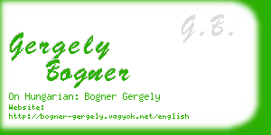 gergely bogner business card